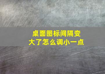 桌面图标间隔变大了怎么调小一点