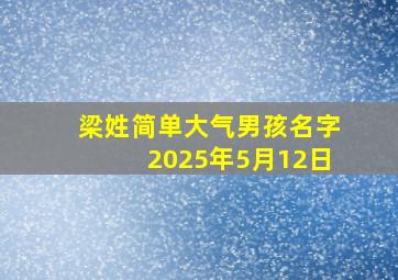 梁姓简单大气男孩名字2025年5月12日