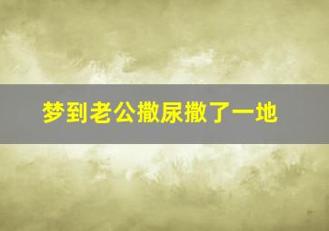 梦到老公撒尿撒了一地