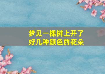 梦见一棵树上开了好几种颜色的花朵