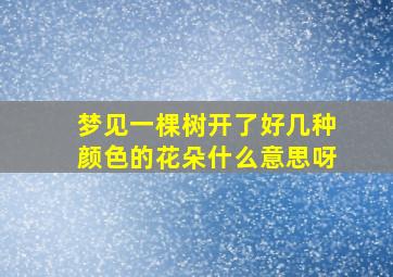 梦见一棵树开了好几种颜色的花朵什么意思呀