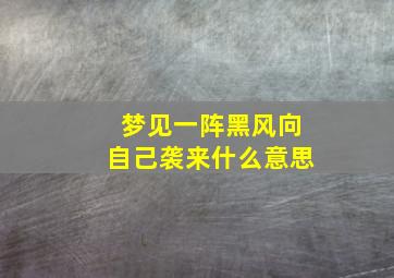 梦见一阵黑风向自己袭来什么意思