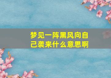 梦见一阵黑风向自己袭来什么意思啊