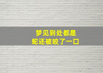 梦见到处都是蛇还被咬了一口