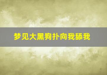 梦见大黑狗扑向我舔我