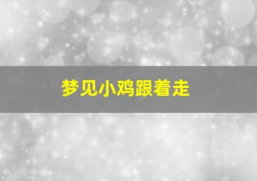 梦见小鸡跟着走