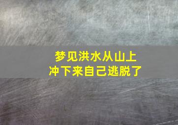 梦见洪水从山上冲下来自己逃脱了