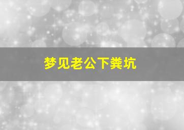 梦见老公下粪坑