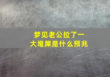 梦见老公拉了一大堆屎是什么预兆