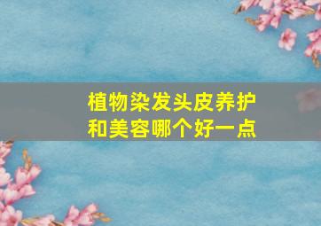 植物染发头皮养护和美容哪个好一点