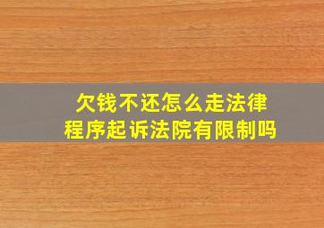 欠钱不还怎么走法律程序起诉法院有限制吗