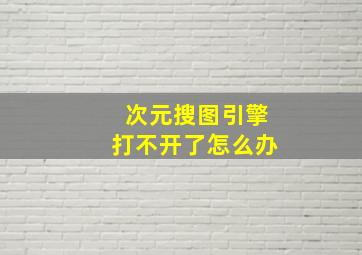 次元搜图引擎打不开了怎么办