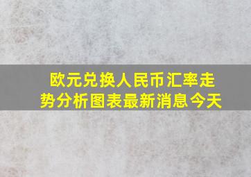 欧元兑换人民币汇率走势分析图表最新消息今天