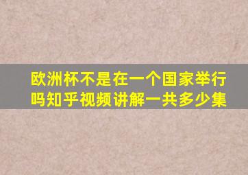 欧洲杯不是在一个国家举行吗知乎视频讲解一共多少集