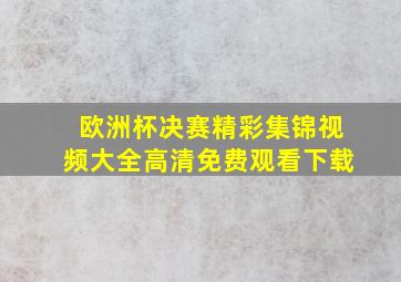 欧洲杯决赛精彩集锦视频大全高清免费观看下载