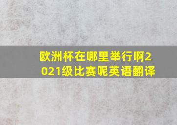 欧洲杯在哪里举行啊2021级比赛呢英语翻译