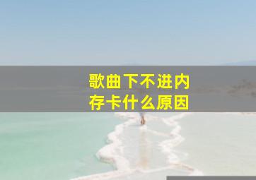 歌曲下不进内存卡什么原因