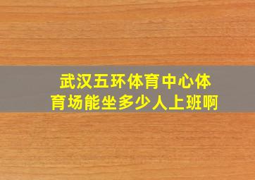 武汉五环体育中心体育场能坐多少人上班啊