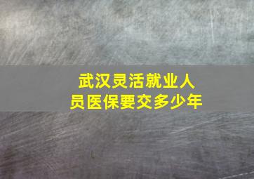 武汉灵活就业人员医保要交多少年