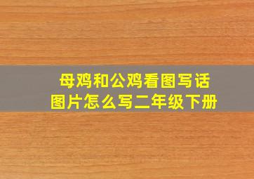 母鸡和公鸡看图写话图片怎么写二年级下册