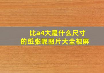 比a4大是什么尺寸的纸张呢图片大全视屏