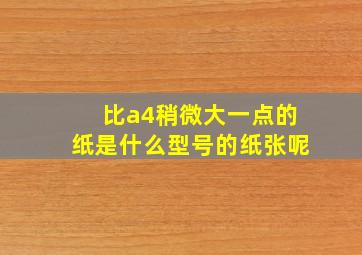 比a4稍微大一点的纸是什么型号的纸张呢