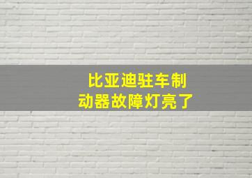 比亚迪驻车制动器故障灯亮了