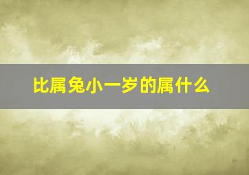 比属兔小一岁的属什么