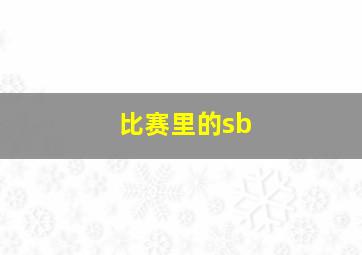 比赛里的sb