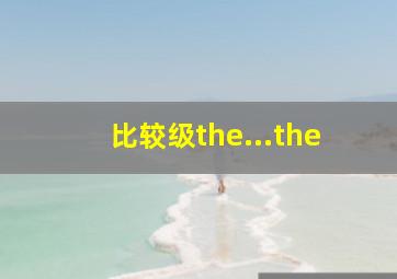 比较级the...the