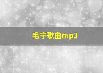 毛宁歌曲mp3