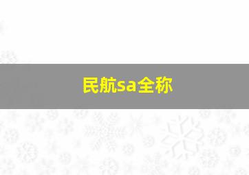 民航sa全称