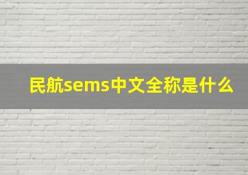 民航sems中文全称是什么