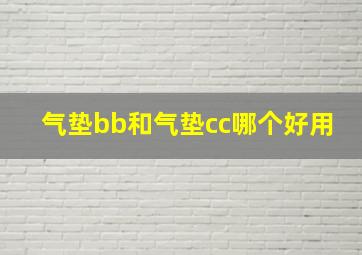 气垫bb和气垫cc哪个好用