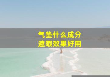 气垫什么成分遮暇效果好用