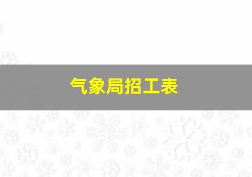 气象局招工表