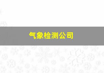 气象检测公司