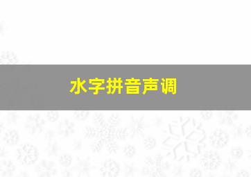 水字拼音声调