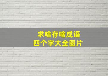 求啥存啥成语四个字大全图片