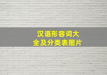 汉语形容词大全及分类表图片