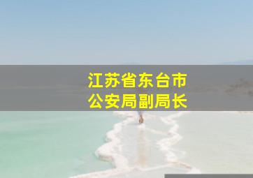 江苏省东台市公安局副局长