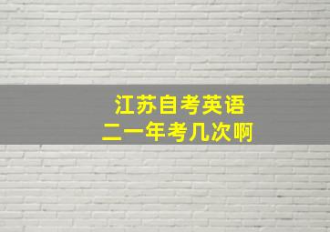 江苏自考英语二一年考几次啊