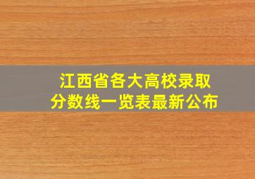 江西省各大高校录取分数线一览表最新公布