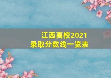 江西高校2021录取分数线一览表