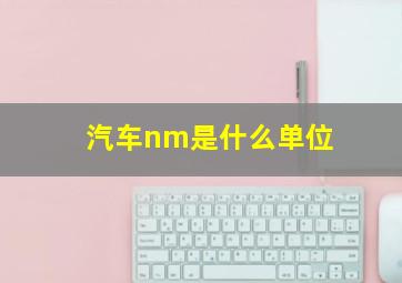 汽车nm是什么单位