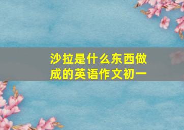 沙拉是什么东西做成的英语作文初一