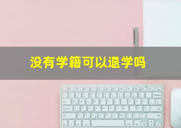 没有学籍可以退学吗