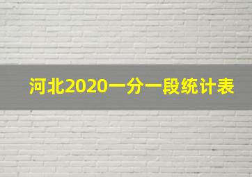 河北2020一分一段统计表