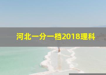 河北一分一档2018理科