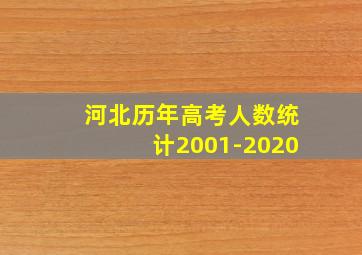 河北历年高考人数统计2001-2020